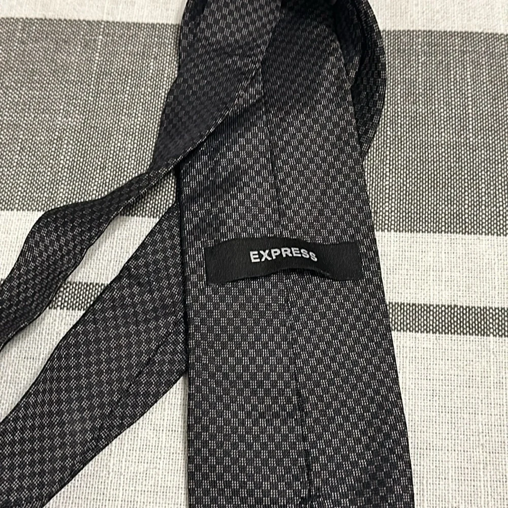 Express Men’s Tie in Black Checker Pattern